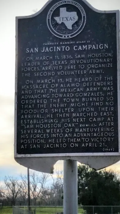 Campsite Marking Start Of San Jacinto Campaign 1