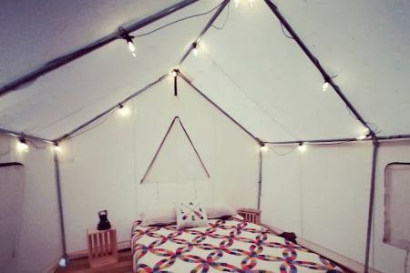 The campsite at Hunkerdown Hollow