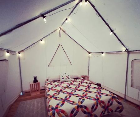 The campsite at Hunkerdown Hollow
