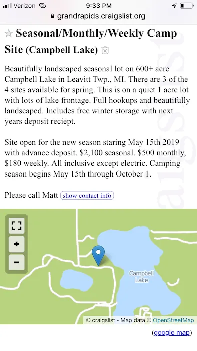 Campbell Lake Campground 2