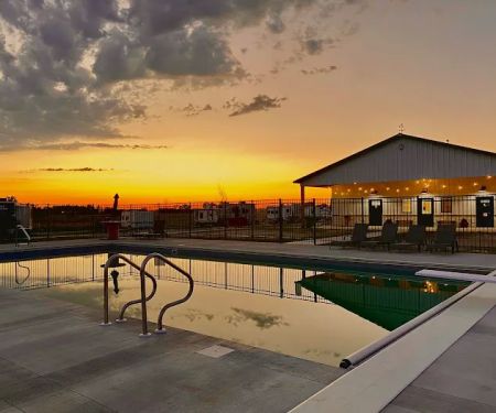 Sunset at Blue Oasis RV Park